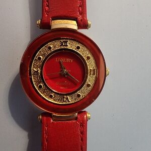 Red and Gold Luxury Quartz Watch #11